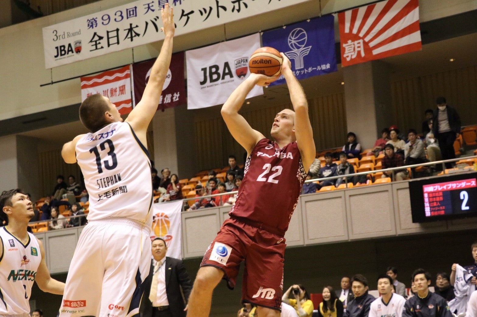 川崎ブレイブサンダース 102-51　群馬クレインサンダーズ