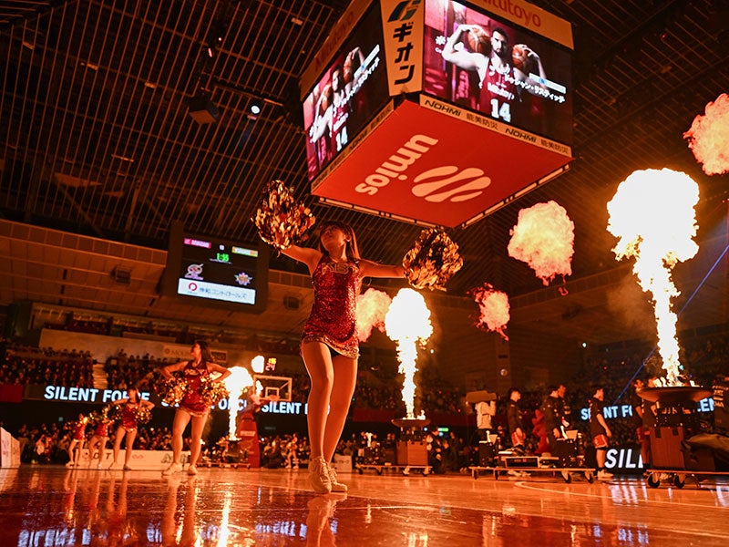 試合会場での応援、パフォーマンス