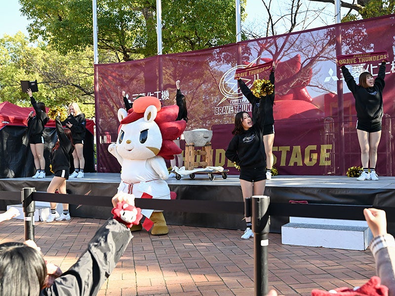 試合会場での応援、パフォーマンス