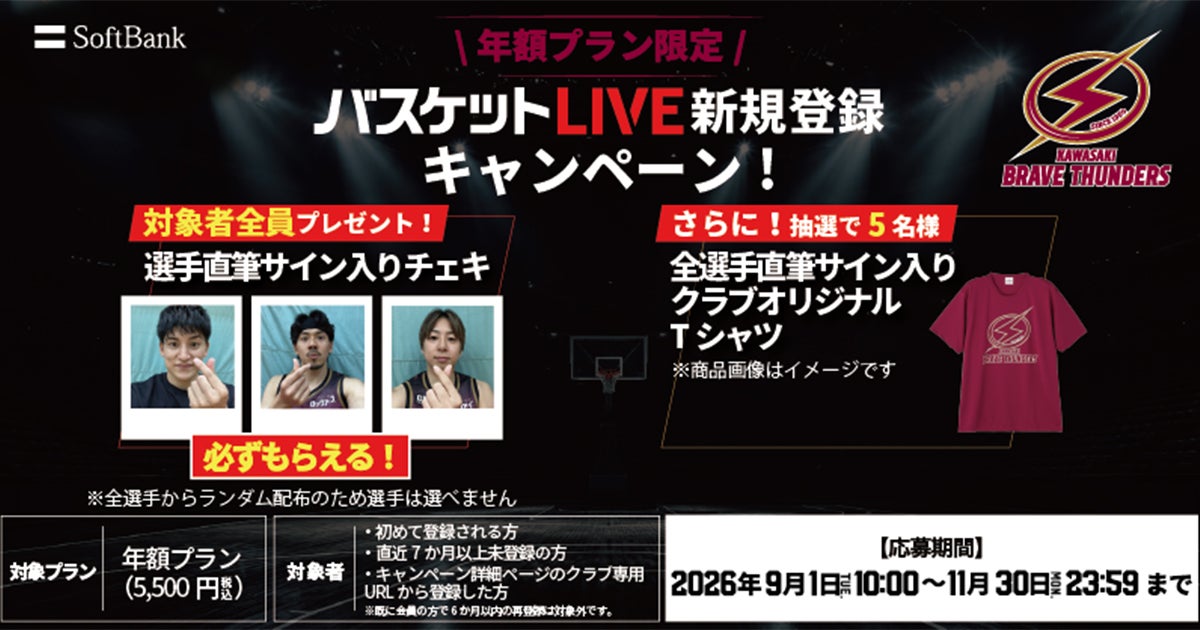 バスケットLIVE新規登録キャンペーン実施中！対象者全員に必ずもらえる選手サイン入りチェキをプレゼント！